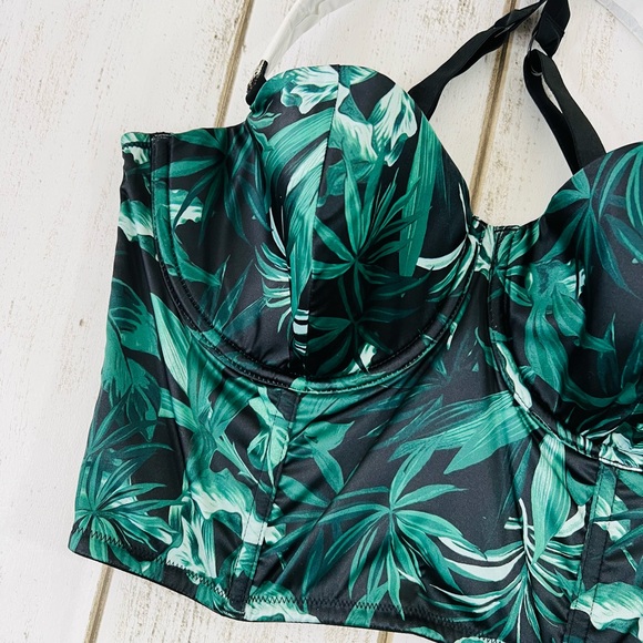 36D Victoria’s Secret Very Sexy Shine Strap Tropical Bustier Corset Bra Top - Picture 7 of 12